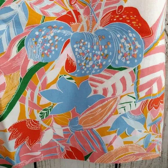 Talbots | GORGEOUS Colorful Canvas A-Line Skirt in Marvelous Floral - Picture 5 of 16